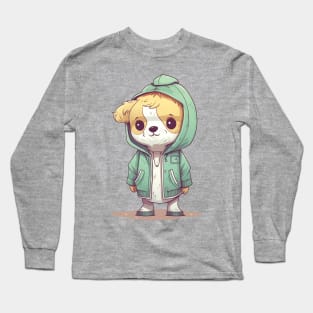 A cute dog wearing street fashion Long Sleeve T-Shirt